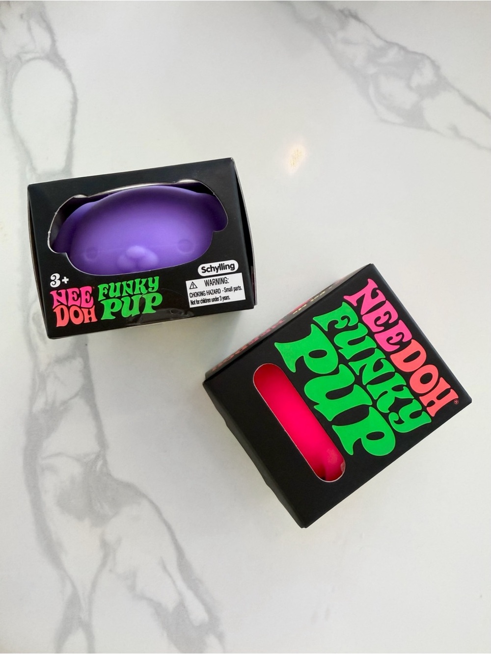 Set of 2 NEEDOH Funky Pup Rare Pink & Purple UNOPENED Viral Sensory Toy